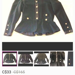 Elegant/funky Black Buttoned Women's Jacket. Bought in a new York boutique
